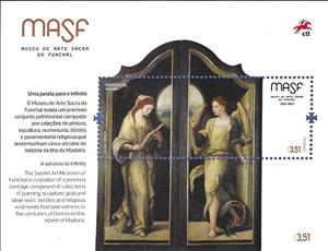 Souvenir Sheet, Funchal Museum of Sacred Art, 70 Years, Madeira Islands,  , Art, Museums