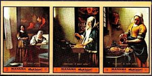 Se-tenant, Paintings by Vermeer, Manama,  