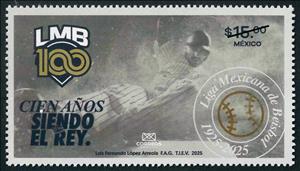 Stamp, Mexican Baseball League, Centenary, Mexico,  , Baseball