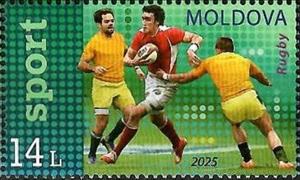 Stamp, Rugby, Moldova,  , Rugby, Sports