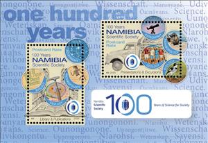 Souvenir Sheet, Namibia Scientific Society, Centenary, Namibia,  , Organizations, Science