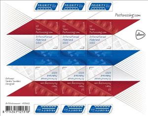Full Pane, Postcrossing, 20 Years, Netherlands,  , Flags, Postcrossing