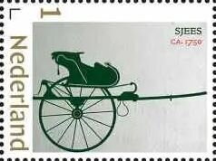 Stamp, Sjees (ca. 1750), Netherlands,  , Carriages, Vehicles