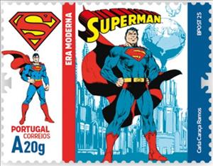 Stamp, Modern Era Superman, Portugal,  , Cartoons
