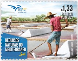 Stamp, Salt Making, Portugal,  , Euromed, Minerals