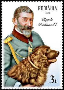 Stamp, King Ferdinand I, Romania,  , Animals (Fauna), Dogs, Famous People, Heads of State, Kings, Mammals, Royalty