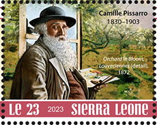 Stamp, Camille Pissarro (1830-1903), Sierra Leone,  , Anniversaries and Jubilees, Famous People, Painters, Paintings