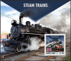 Souvenir Sheet, LNER Class A3 4472 Flying Scotsman, Sierra Leone,  , Locomotives, Railways