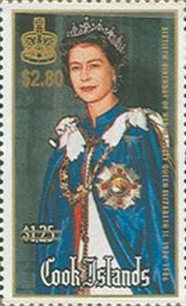 Stamp, Surcharged,Black or Gold, Cook Islands,  