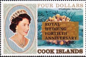 Stamp, Overprinted, Cook Islands,  