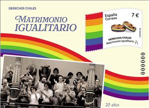 Souvenir Sheet, Marriage Equality in Spain, Spain,  , LGBT