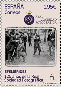 Stamp, Royal Photographic Society, 125 Years, Spain,  , Anniversaries and Jubilees, Organizations, Photography