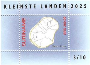 Souvenir Sheet, Nauru, Suriname,  , Maps
