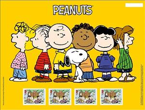 Souvenir Sheet, Peanuts Fan Sheet : The Peanuts Gang, United Kingdom of Great Britain & Northern Ireland,  , Cartoons, Comics