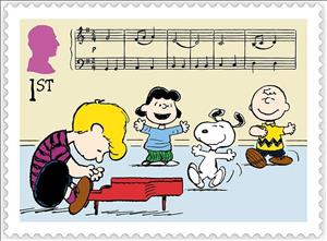 Stamp, Schroder Playing Piano, United Kingdom of Great Britain & Northern Ireland,  , Cartoons, Comics