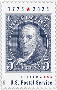 Stamp, Design Inspired by 1847 5c Franklin Stamp, United States of America,  , Famous People, Heads of State, Politicians, Postal Services, Stamps
