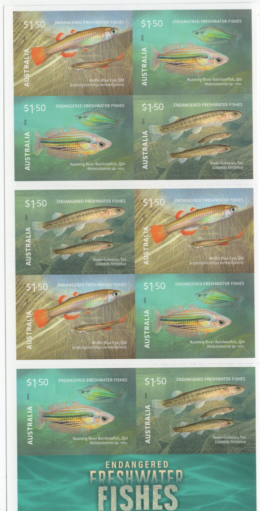 Endangered Freshwater Fishes - Booklet Pane