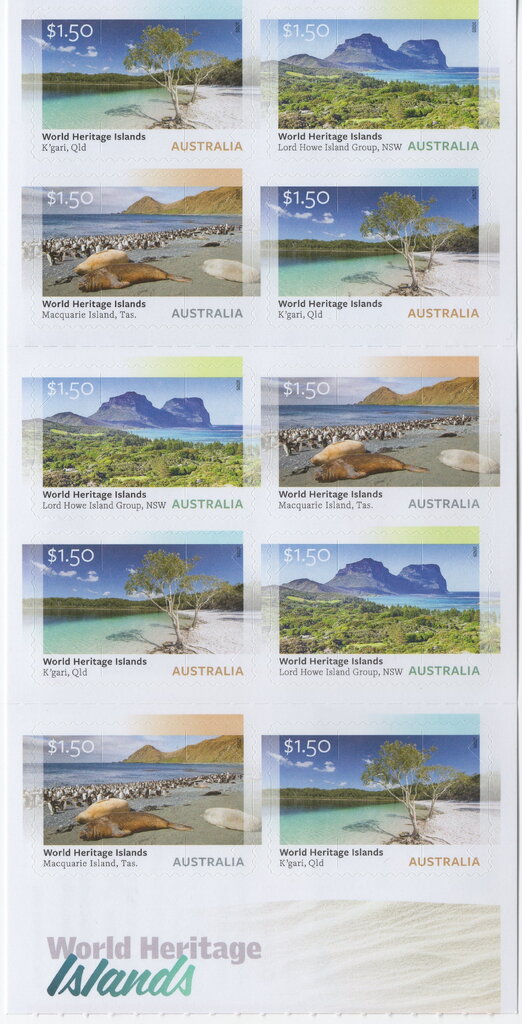 World Heritage Islands - Booklet Pane