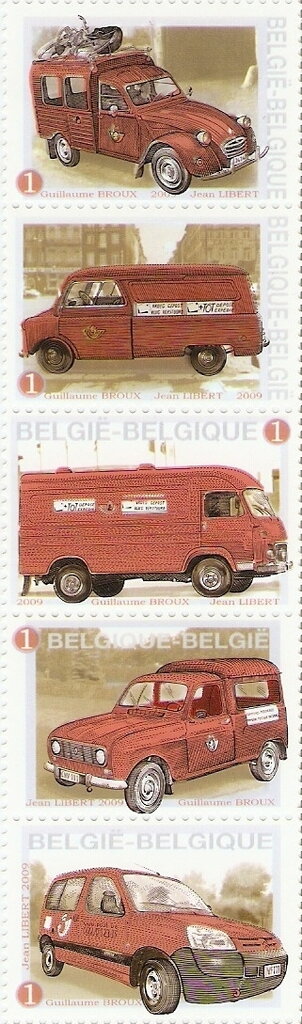 Old and new delivery vans from the Post