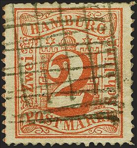 Stamp, Hamburg arms, Bergedorf,  , Coats of Arms, Numbers