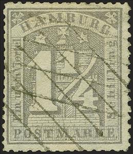 Stamp, Hamburg arms, Bergedorf,  , Coats of Arms, Numbers