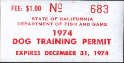 Dog Training Permit