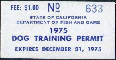 Dog Training Permit