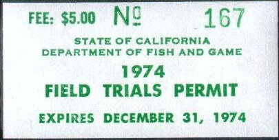 Field Trials Permit