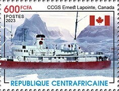 Stamp, CCGS Ernest Lapointe, Canada, Central African Republic,  , Ice-breakers, Ships