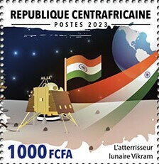 Indian Chandrayaan-3 landing on the moon