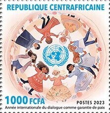 Stamp, International Year of Dialogue as a Guarantee of Peace, Central African Republic,  , International Years