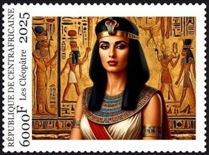 Stamp, Cleopatra, Central African Republic,  , Famous People, Queens, Royalty