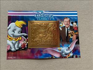 Souvenir Sheet, Disney Classics - Dumbo, Central African Republic,  , Cartoons, Comics, Disney, Лев, Movies