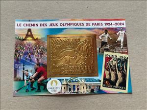 Souvenir Sheet, Olympic Games in Paris in 2024, Central African Republic,  , Olympic Games, Sports