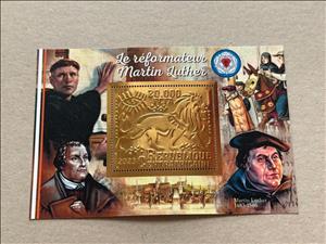 Souvenir Sheet, Reformation Martin Luther, Central African Republic,  , Famous People, Protestant, Reformers