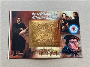 Souvenir Sheet, Reformation Martin Luther, Central African Republic,  , Famous People, Protestant, Reformers
