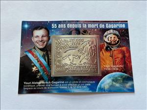 Souvenir Sheet, Space - Yuri Gagarin, Central African Republic,  , Astronauts, Famous People, Лев, Outer Space, Space Traveling, Космический корабли