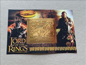 Souvenir Sheet, The Lord of the Rings, Central African Republic,  , Actors, Magic, Magicians, Movies