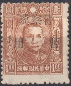 Sun Yat-sen surcharged