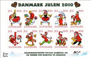 Mini Sheet, Christmas 2010, Denmark Stamps - Christmas Seals,  , Christmas