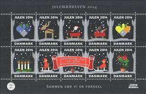 Mini Sheet, Christmas 2014, Denmark Stamps - Christmas Seals,  , Christmas