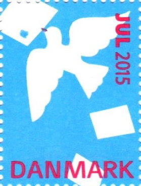 Stamp, Christmas 2015, Denmark Stamps - Christmas Seals,  , Birds, Christmas, Letters (Mail), Pigeons, Stamps