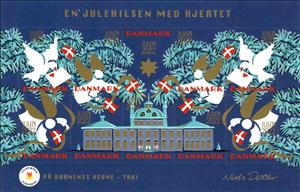 Mini Sheet, Christmas 2022, Denmark Stamps - Christmas Seals,  , Angels, Christmas, Flags