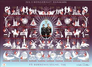 Full Pane, Christmas 2024, Denmark Stamps - Christmas Seals,  , Christmas, Royalty