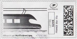 Stamp, Electric Train, France,  , Railways