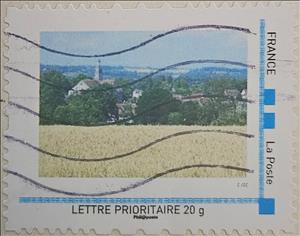 Stamp, French Village, France,  , Churches - Cathedrals - Basilicas - Chapels, Landscapes, Townscapes / City Views