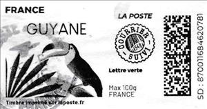 Stamp, Guyane. Courrie Suivi, France,  , Animals (Fauna), Birds, Toucans