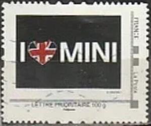 Stamp, I love Mini, France,  , Love