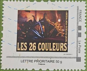 Stamp, Les 26 couleurs - Saint-Fargeau-Ponthierry, France,  , Cinema