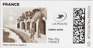 Stamp, Nice. redesign, France,  , Bicycles, Coastal Areas, Cycling